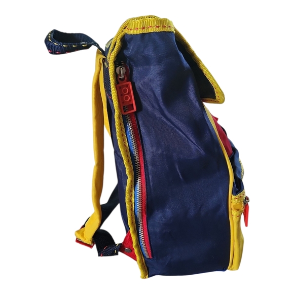 Vintage LEGO Primary Color Block Backpack Retro 90s Nylon School Bag Kids - Picture 5 of 11